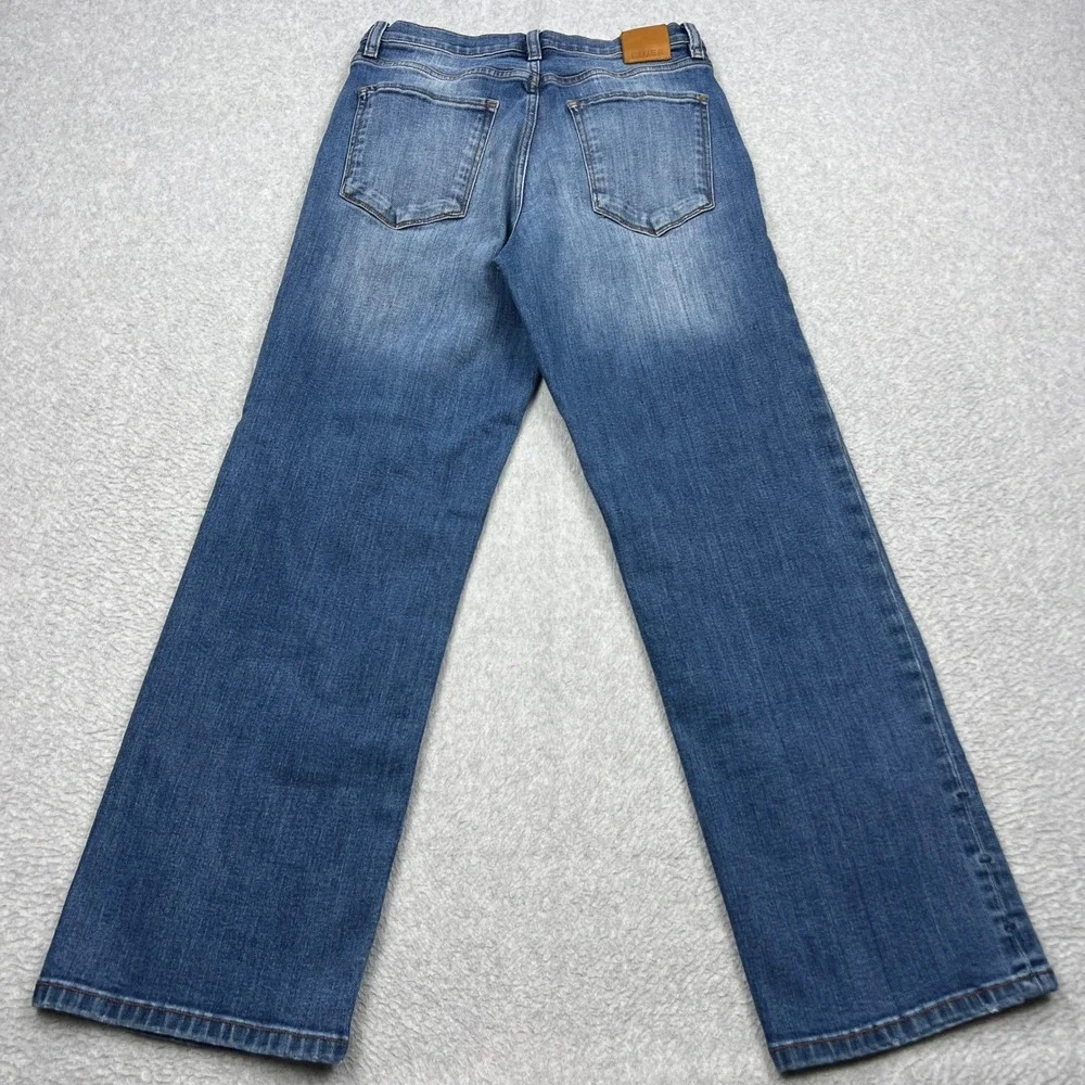 DU/ER Performance Denim+ High Rise Straight Jeans Womens 27 Blue Loose Stretch